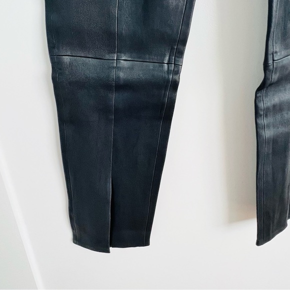 Brand New - Theory Leather Leggings in Navy Color - Size 2 - Picture 4 of 6
